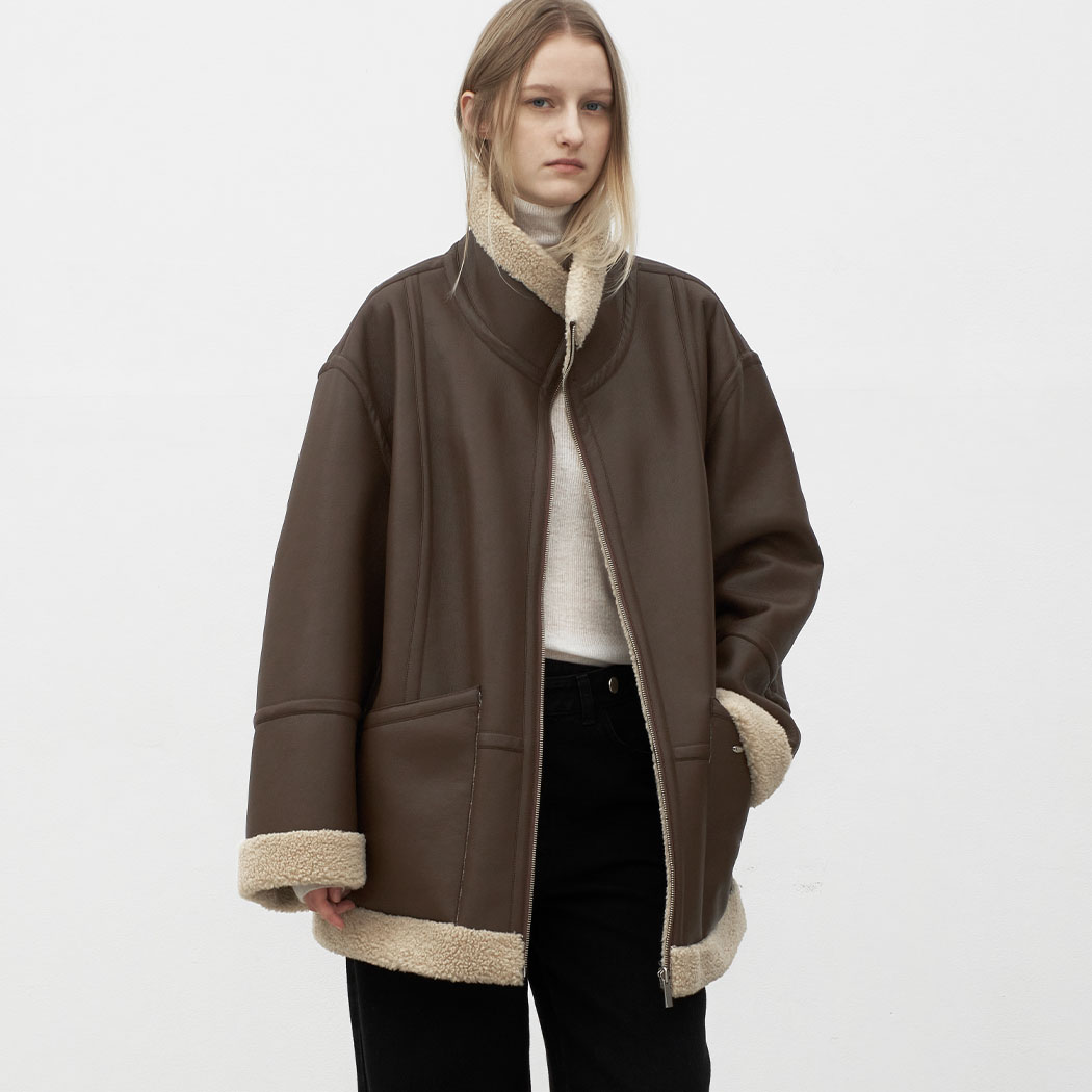 (JP-593)HIGHNECK REVERSIBLE MUSTANG HALF JUMPER