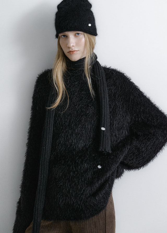 (PT-5725)WARM TEXTURE BANDING BOOTCUT PANTS Korea