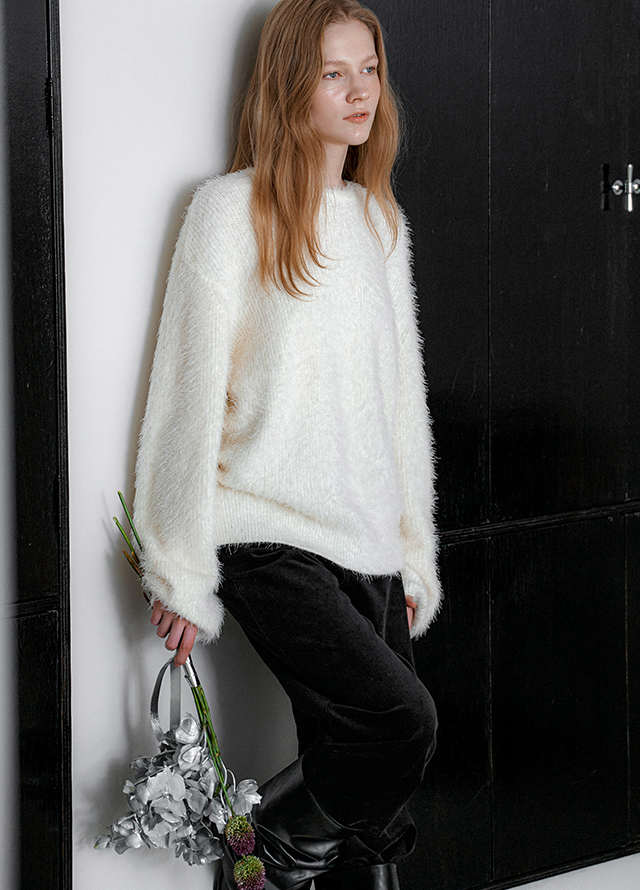 (PT-5725)WARM TEXTURE BANDING BOOTCUT PANTS Korea