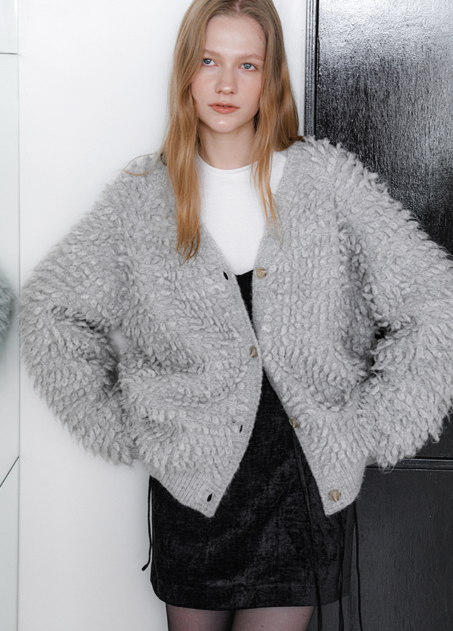 (OP-6312)BOAT NECK WOOL KNIT TOP&SKIRT SET S Korea