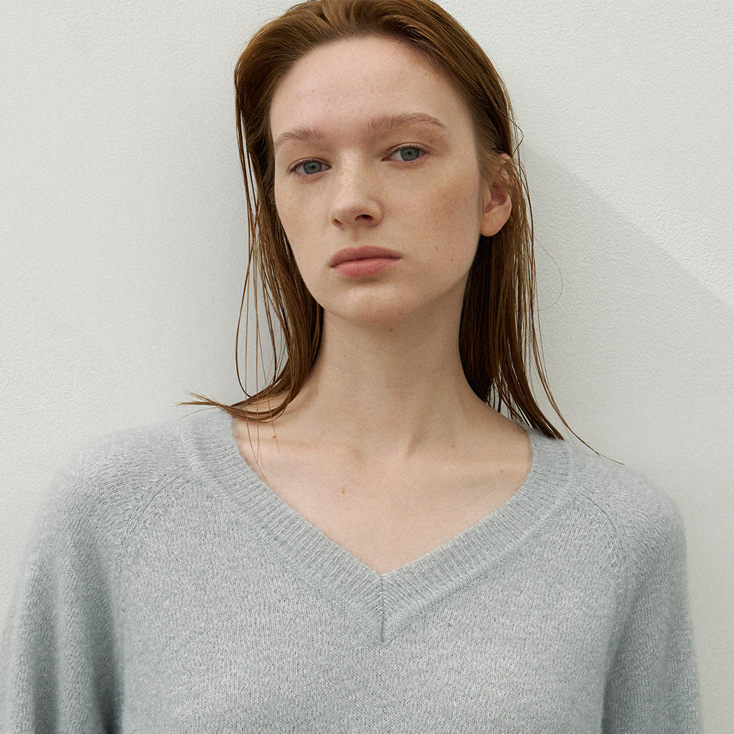 (T-6975)ESSENTIAL LYN HAIRY OVER KNIT