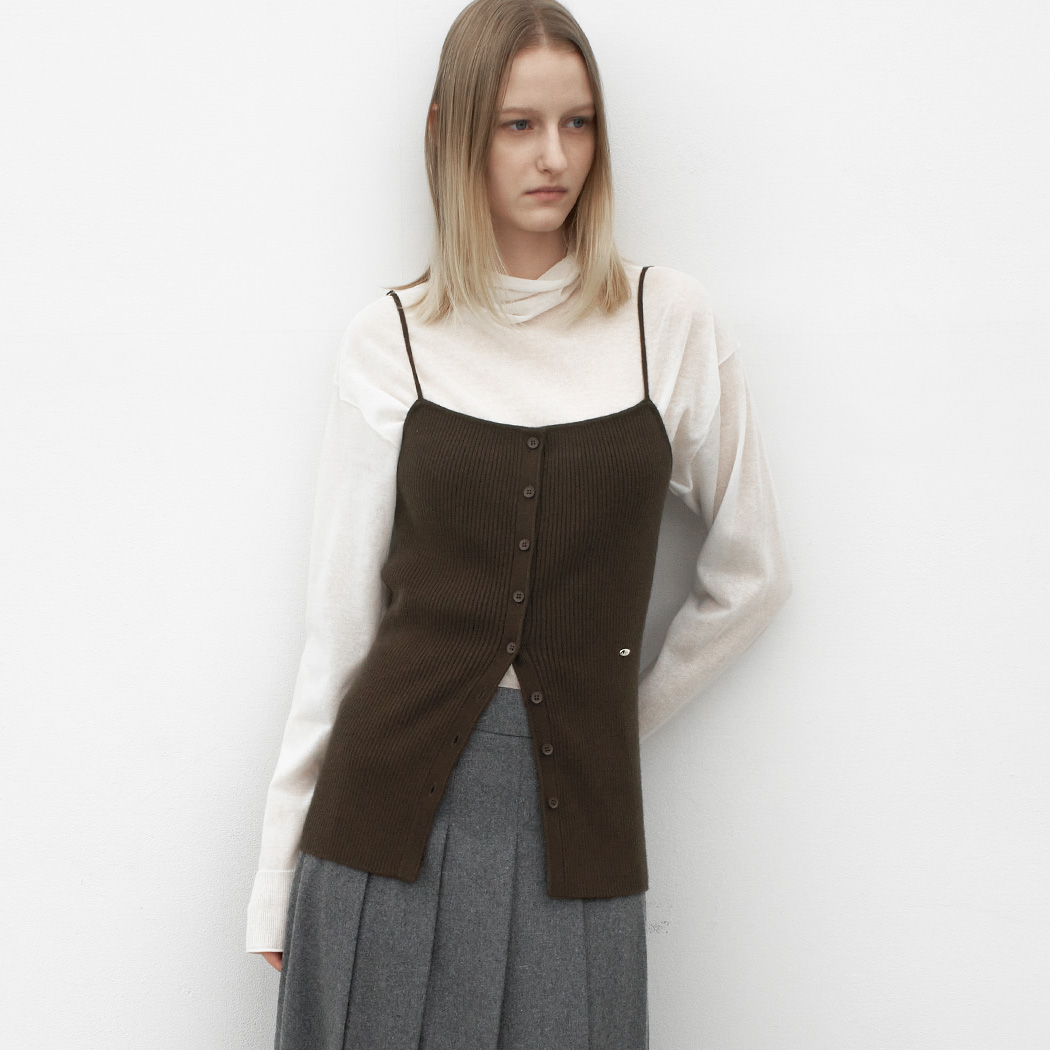 (T-7146)CLIFF RIBBED KNIT BUSTIER