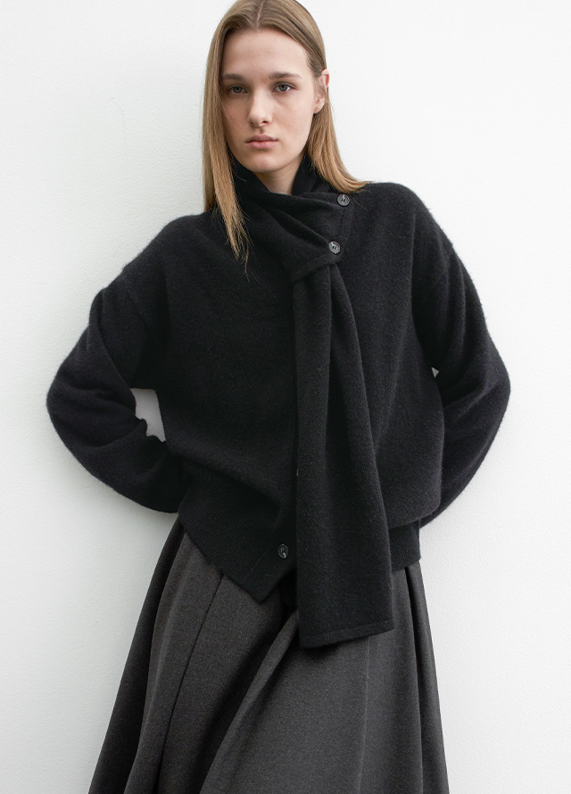 (SK-5065)TUCK VOLUME MIDI FLARE SKIRT Korea