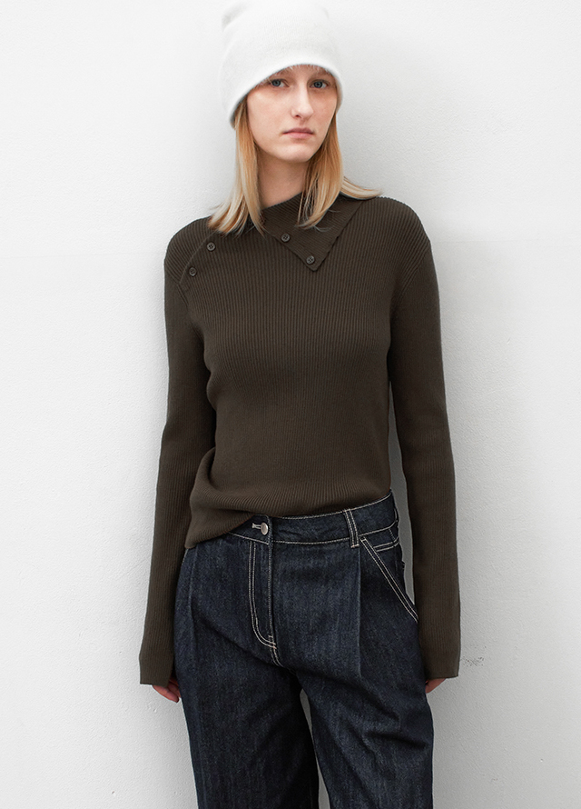 (Z-PT-5732)STITCH TUCK WIDE DENIM PANTS Korea