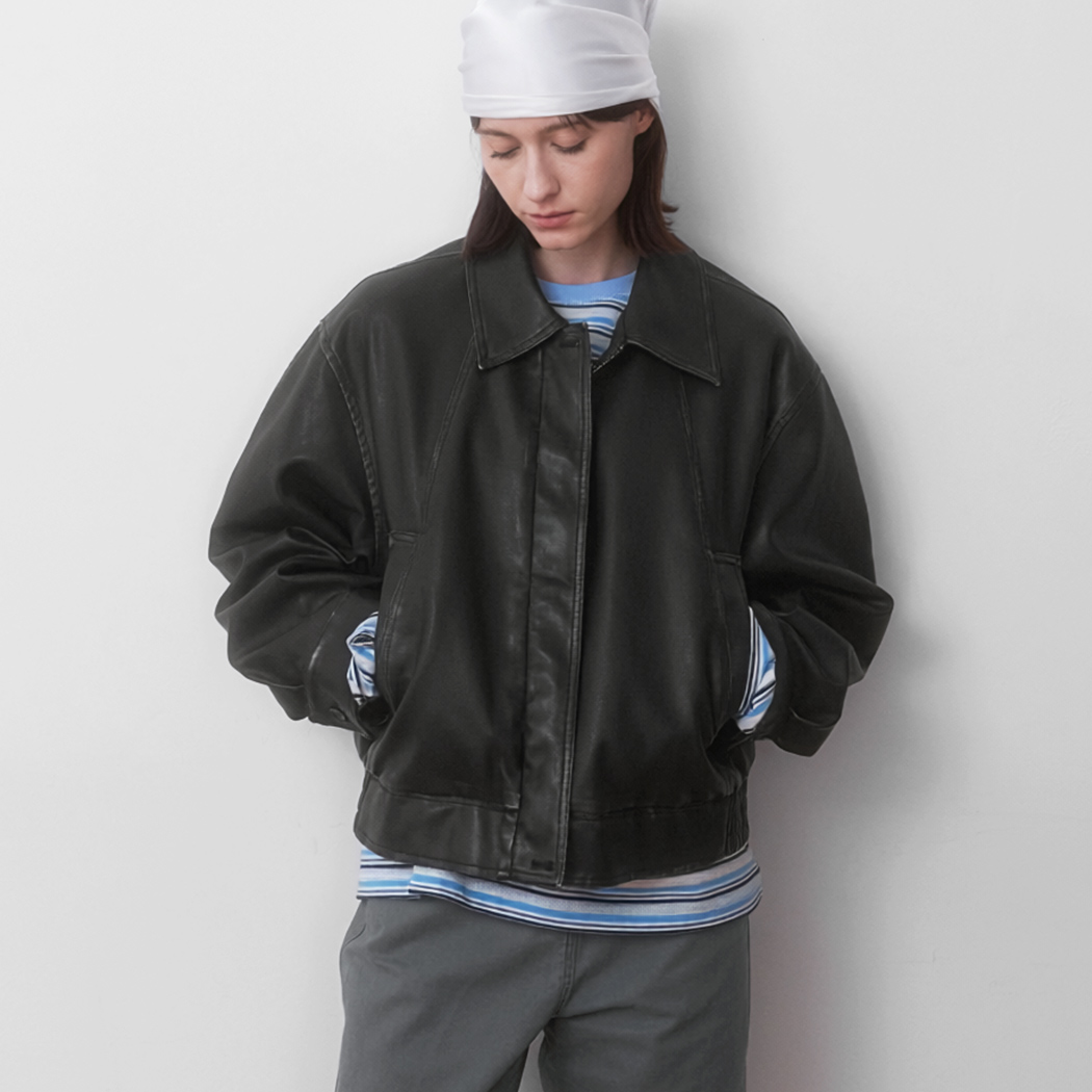 (JP-597)VINTAGE WASHED BLOUSON JUMPER