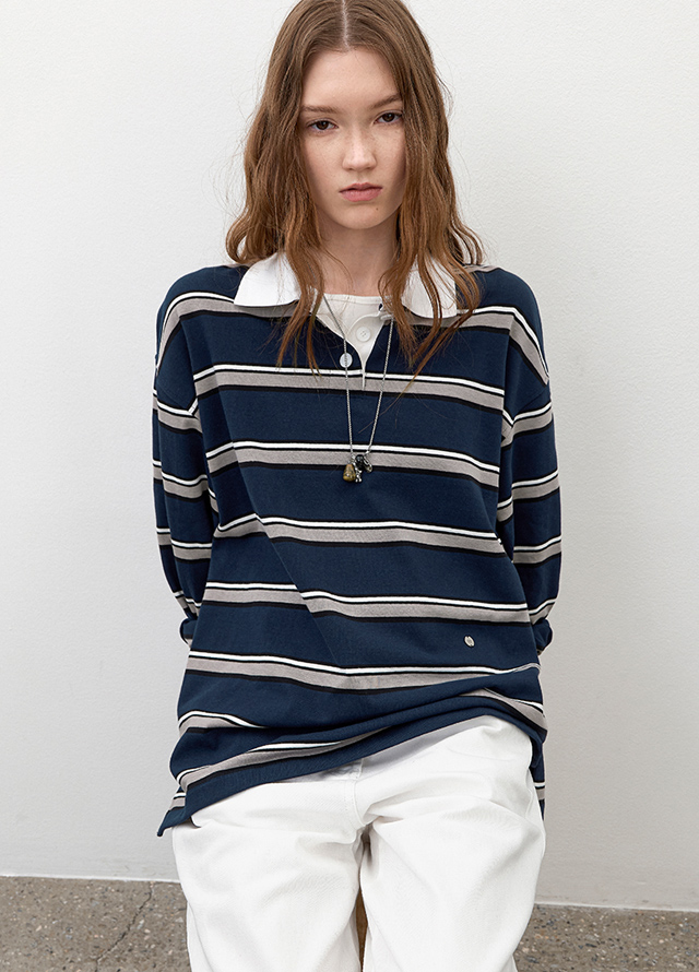 (T-7171)SOFT SLIMFIT BOAT NECK TEE Korea