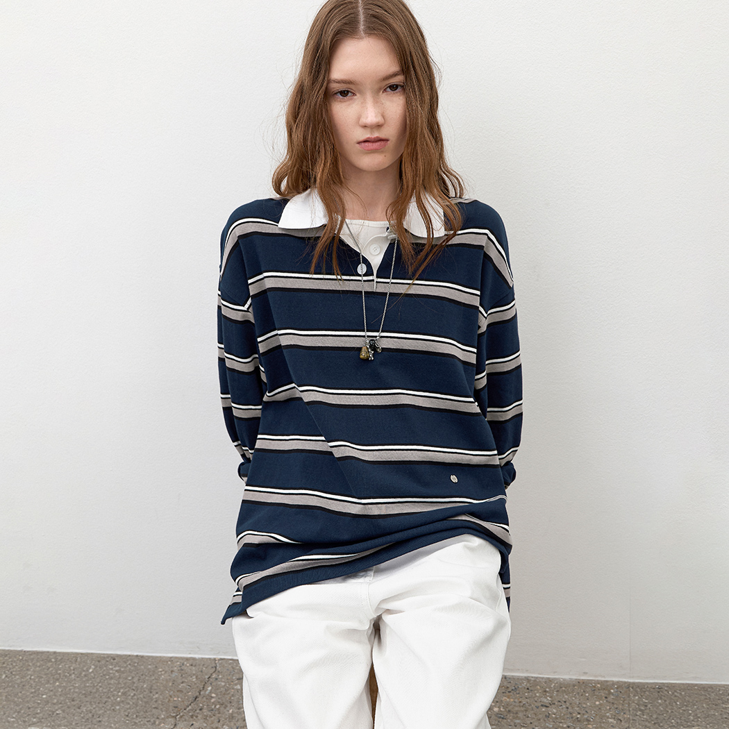 (T-7164)STRIPE CALLA SPRING TEE