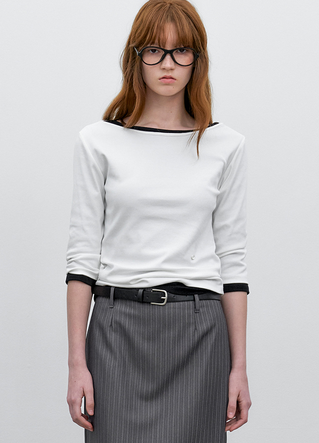 (SK-5073)SEMI A-LINE MAXI DENIM SKIRT Korea