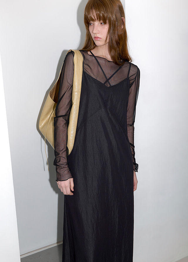 (T-7169)SOFT SHEER MESH TOP Korea