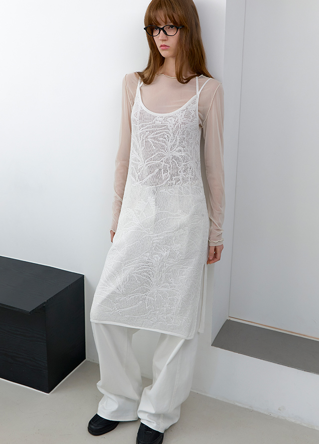 (T-7169)SOFT SHEER MESH TOP Korea