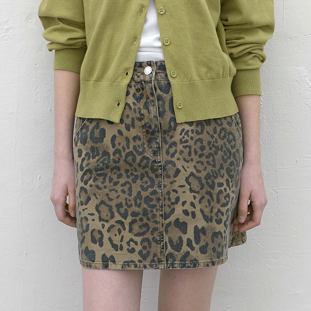 (SK-5076)LEOPARD MINI SKIRT