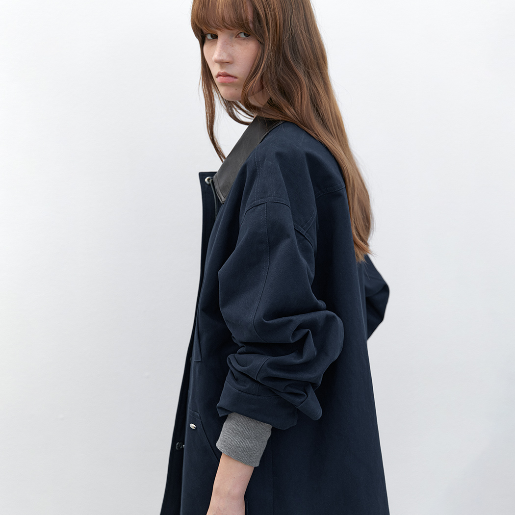 (CT-1481)CORA LEATHER COTTON JACKET