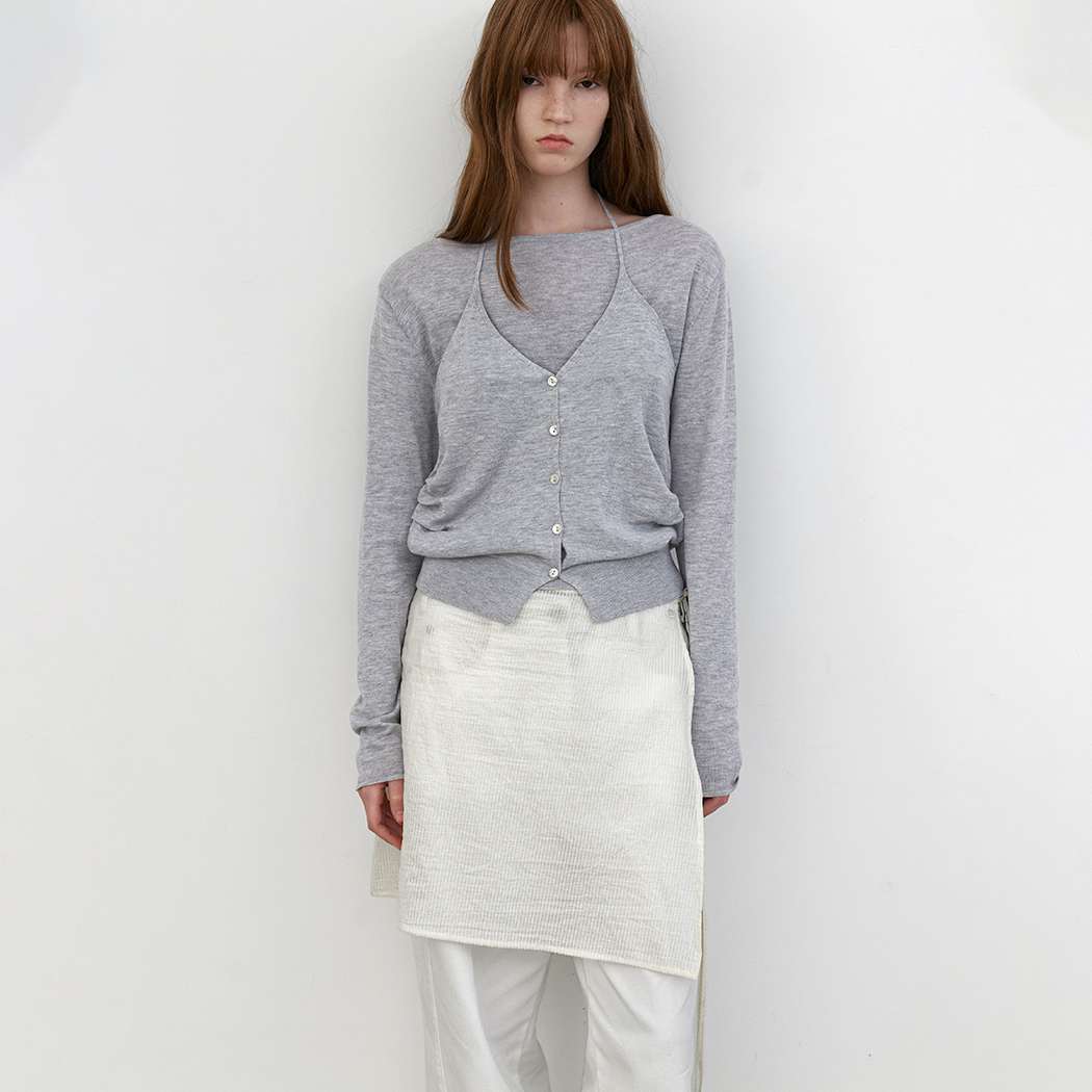 (SK-5088)STRIPE LAYERED MINI SKIRT