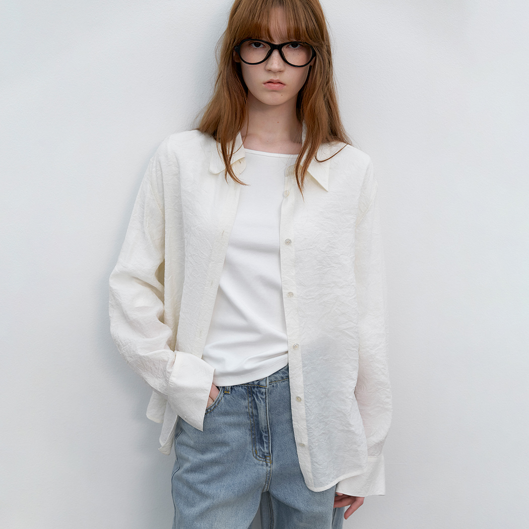 (BL-4401)MADAL WRINKLE STANDARD FIT SHIRT