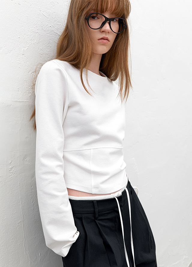 (PT-5759)DOUBLE WAIST TWO TUCK PANTS Korea