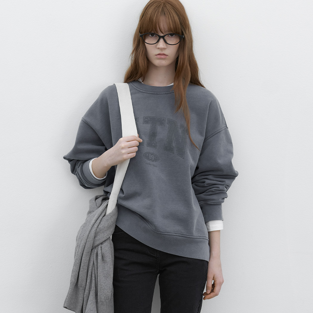 (T-7160)ATN PIGMENT WASHING SWEAT SHIRT