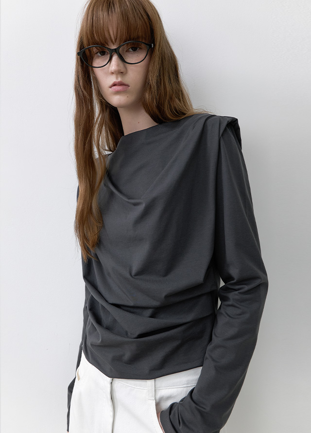 (PT-5746)CURVED BALLON DENIM PANTS Korea