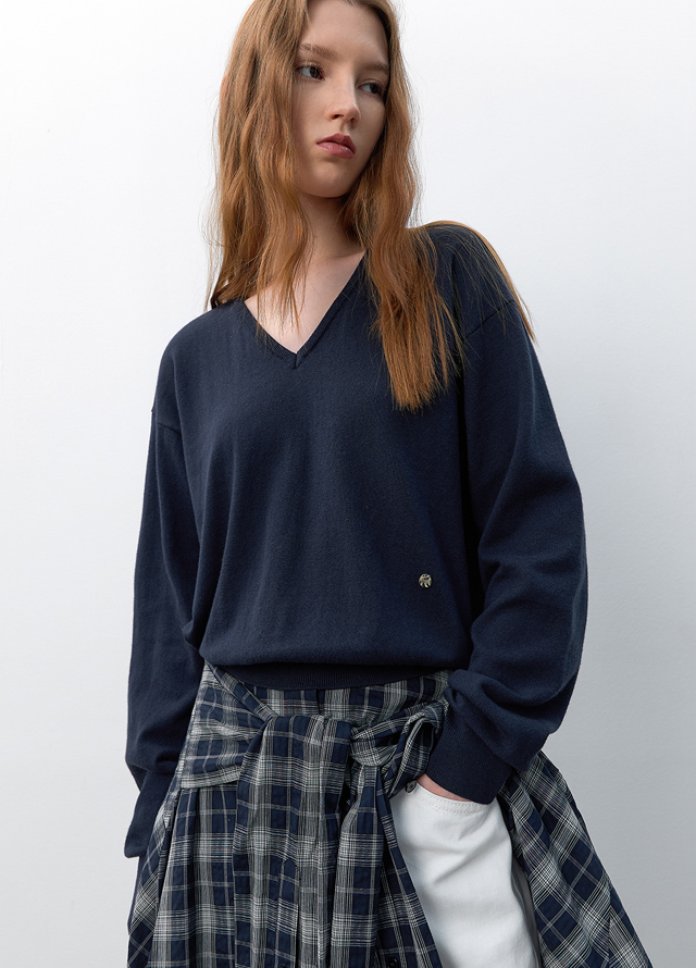 (SK-5072)CHECK TIED IRREGULAR SKIRT Korea