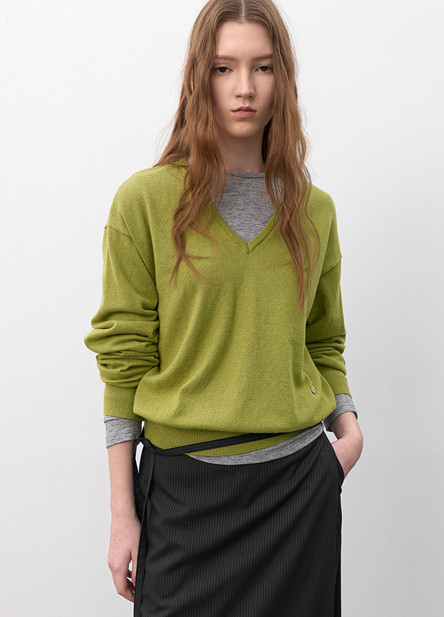 (SK-5072)CHECK TIED IRREGULAR SKIRT Korea