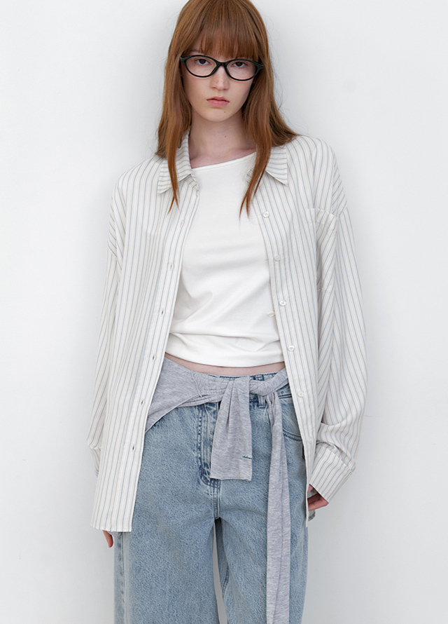 (T-7171)SOFT SLIMFIT BOAT NECK TEE Korea