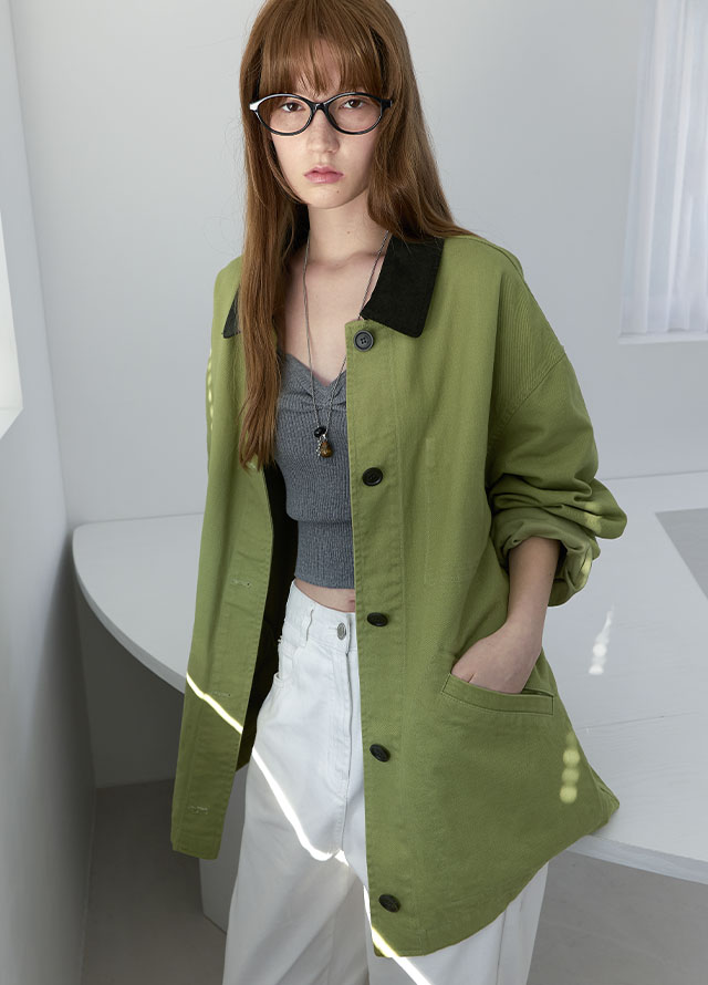 (PT-5741)WASHING CURVED COLOR DENIM PANTS Korea