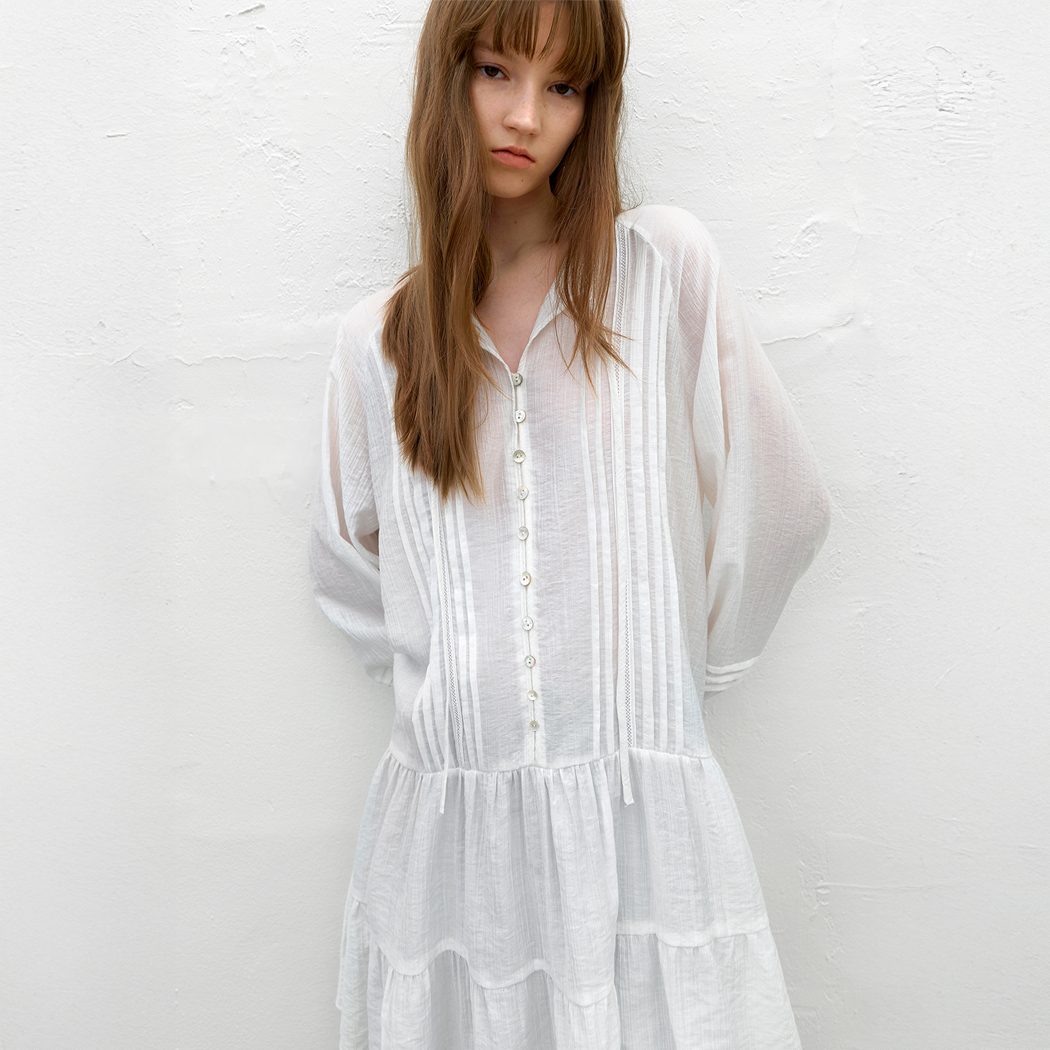 (OP-6324)UNBANCED DRAPE HEM LINE MINI DRESS