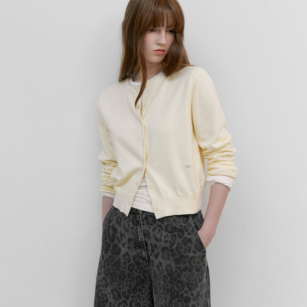 (CD-2273)COTTON CLASSICAL SLIM KNIT CARDIGAN