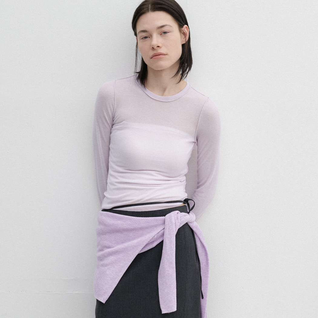 (T-7172)AN INTERLOCK LONG SLEEVE SLIM TEE