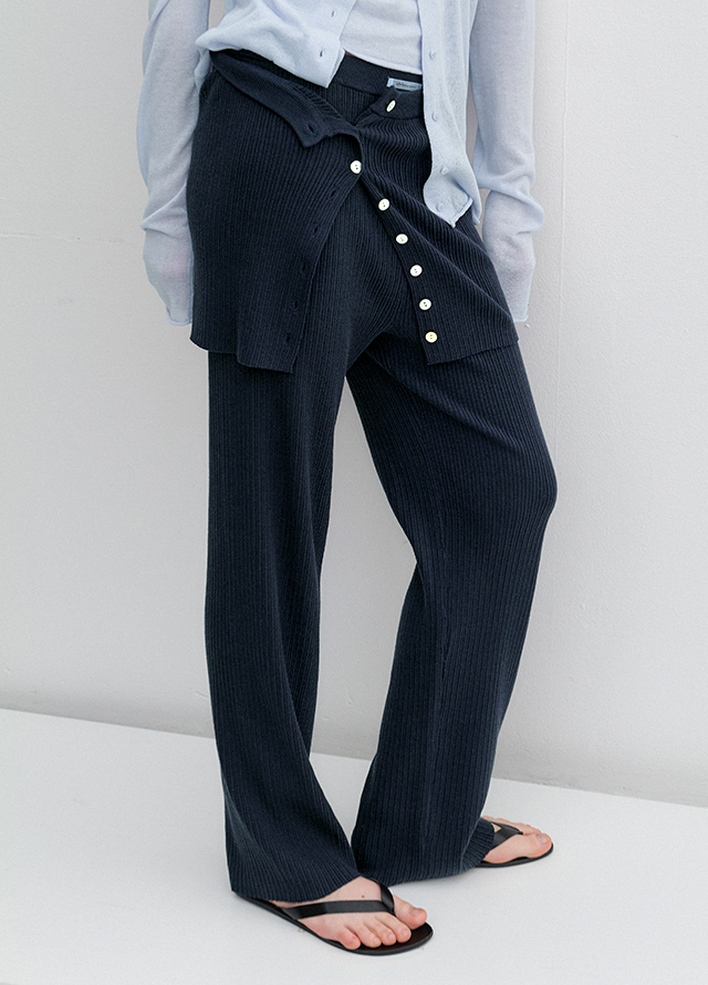 (CD-2258)AN CLEAN ROUND NECK CARDIGAN&TOP KNIT SETS Korea