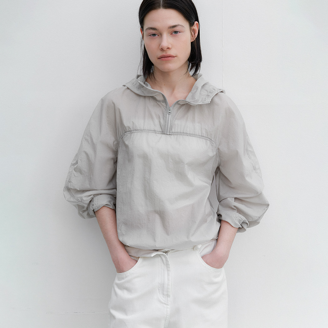 (BL-4395)AN HOODY BLOUSON BLOUSE