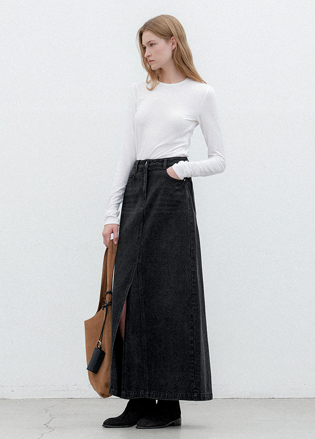 (T-7119)RENOFY SCARFED KNIT TOP Korea