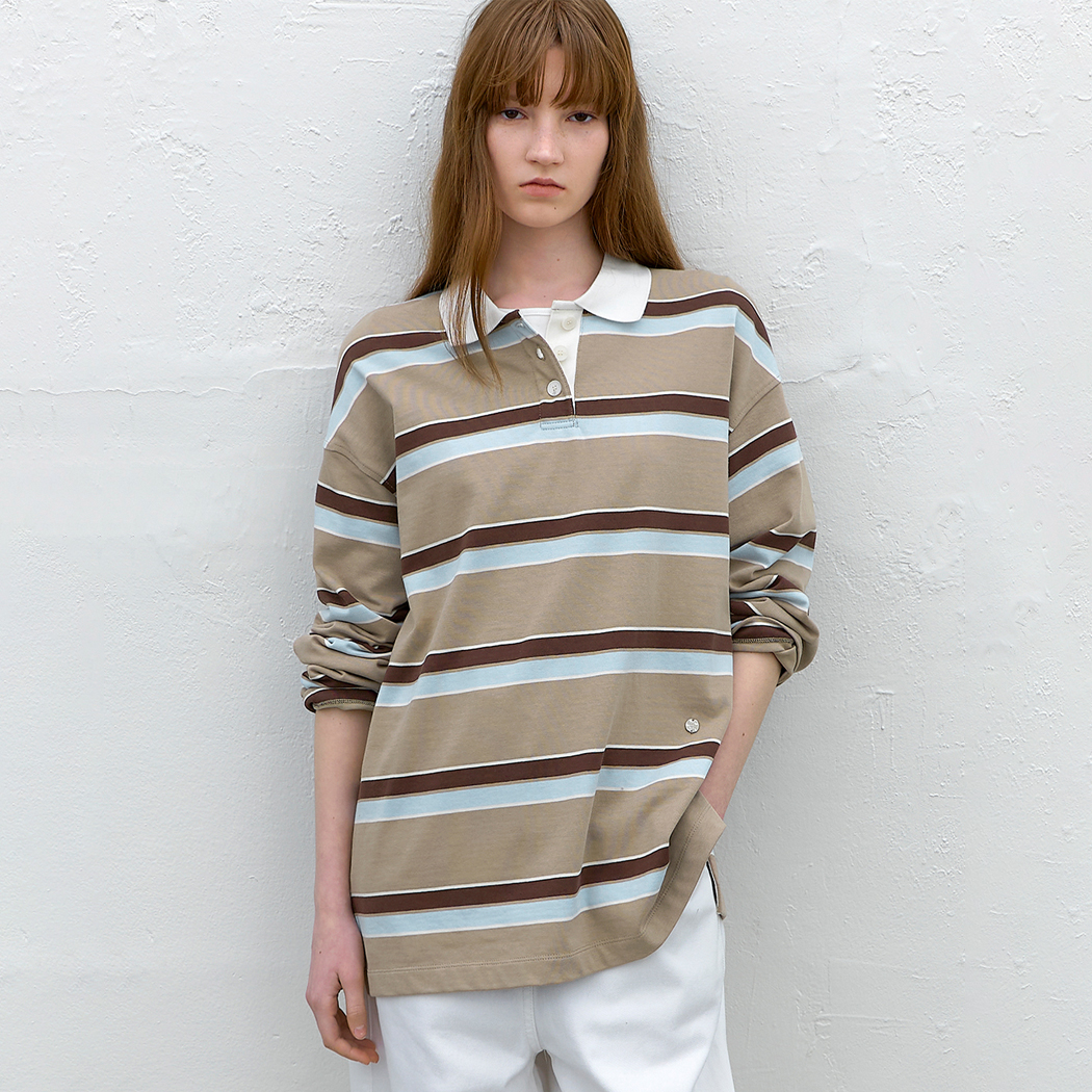 (T-7164)STRIPE CALLA SPRING TEE