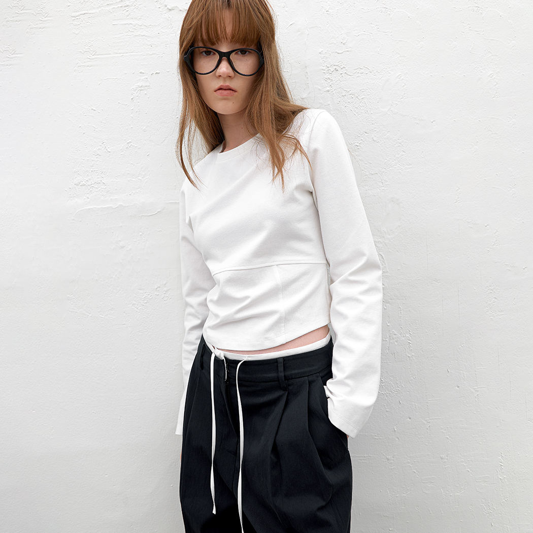 (T-7196)NOVELLA SLIM LINE LONG TEE