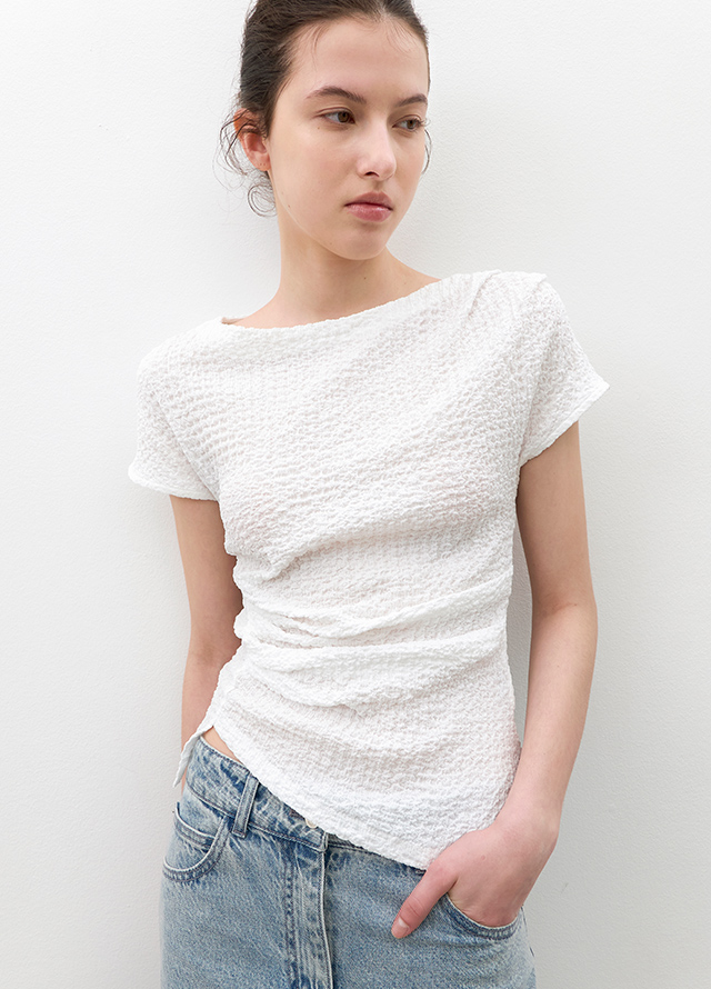 (PT-5639)BANDING STRING ICE WIDE DENIM Korea