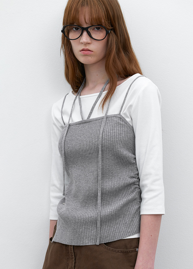 (T-7171)SOFT SLIMFIT BOAT NECK TEE Korea