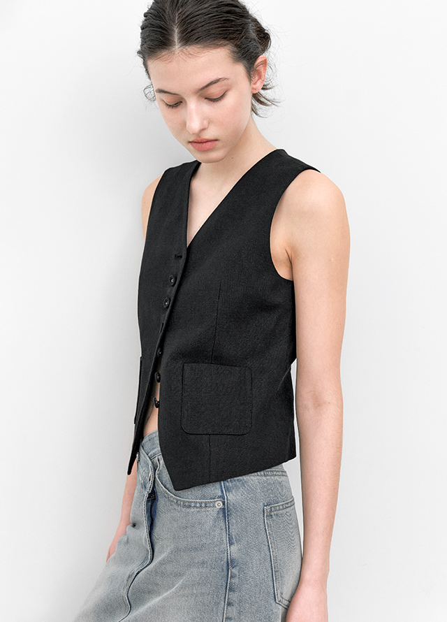 (SK-5096)UNBALANCED DENIM MAXI SKIRT Korea