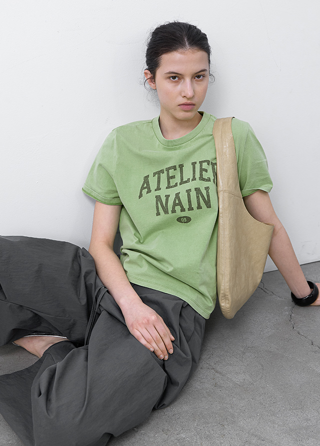 (PT-5771)TUCK CURVED BANDING COTTON PANTS Korea