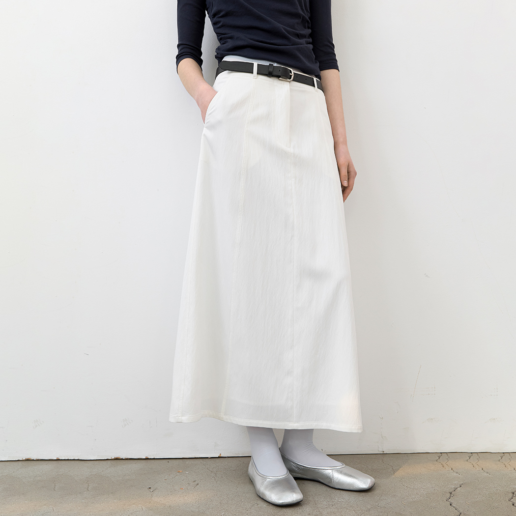 (SK-5095)BELT SET SEMI-A MAXI SKIRT S Korea