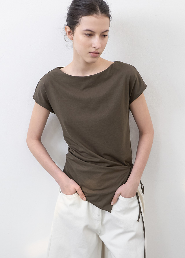 (PT-5790)TUCK BERMUDA WHITE DENIM PANTS Korea