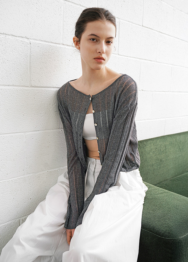 (PT-5771)TUCK CURVED BANDING COTTON PANTS Korea