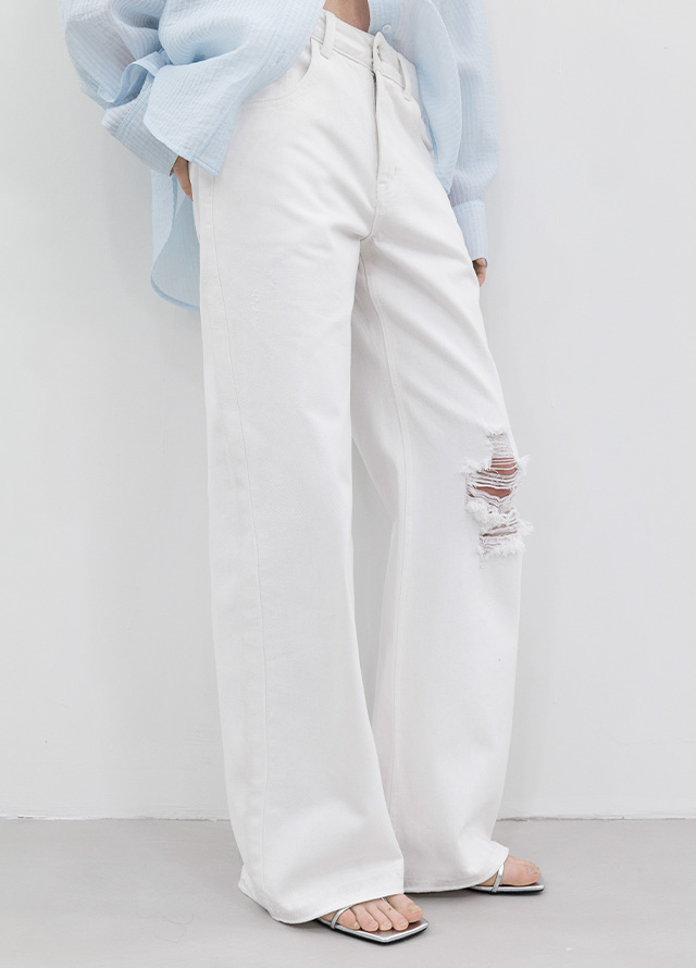 (BL-4412)SHEER STRIPE OVERSIZED SHIRT Korea