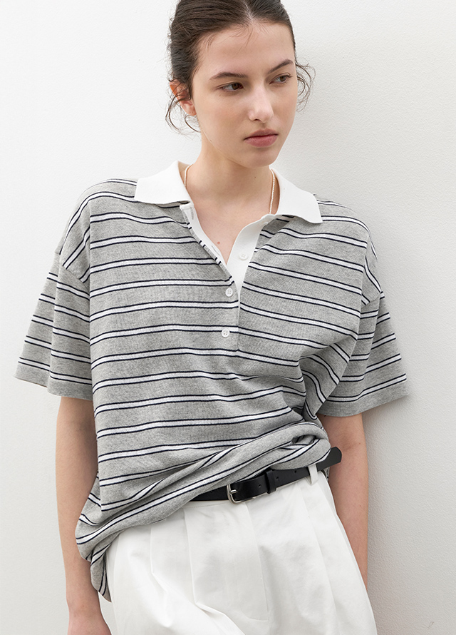 (ZT-6819)ESSENTIAL STRIPE SLEEVELESS TEE Korea