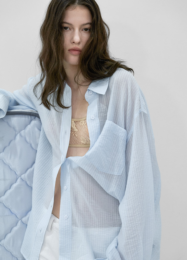 (SK-5080)HERRINGBONE TEXTURE SEMI A SKIRT Korea