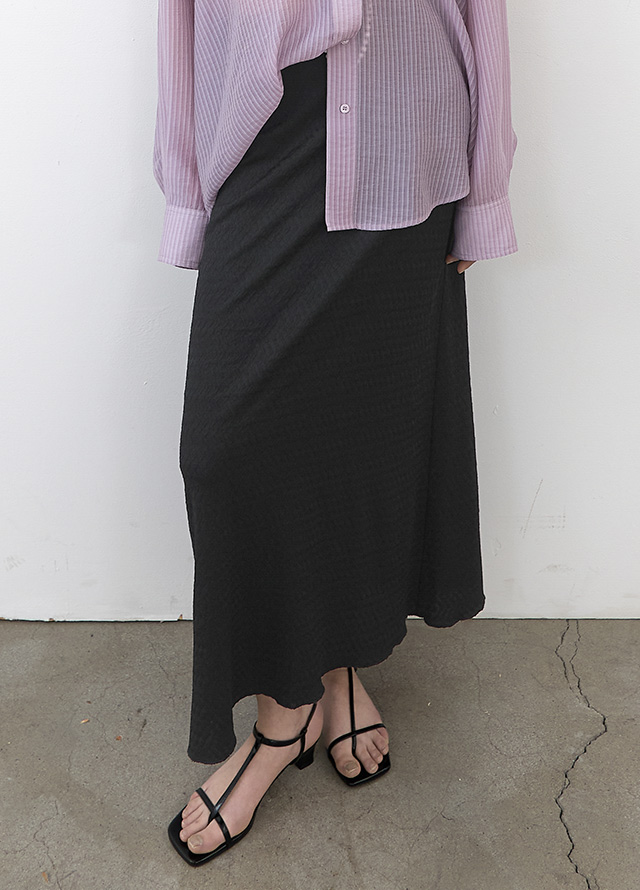 (BL-4412)SHEER STRIPE OVERSIZED SHIRT Korea