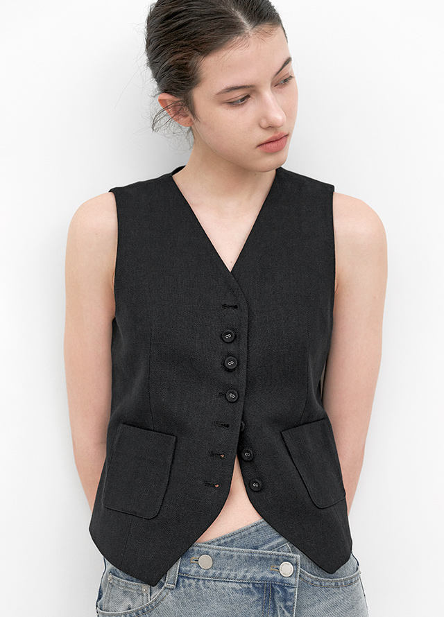 (SK-5096)UNBALANCED DENIM MAXI SKIRT Korea