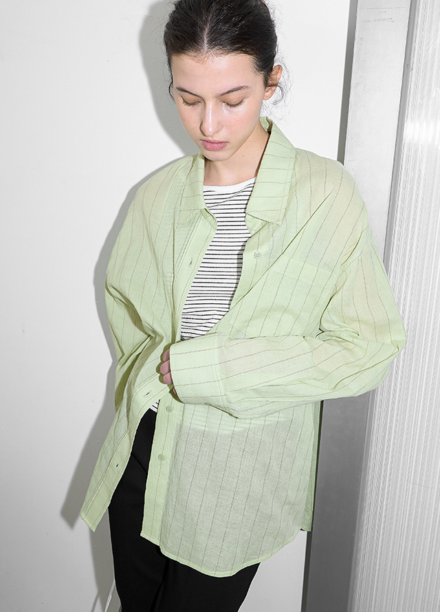 (OP-6333)STRIPE COLOR BLOCK DRESS Korea