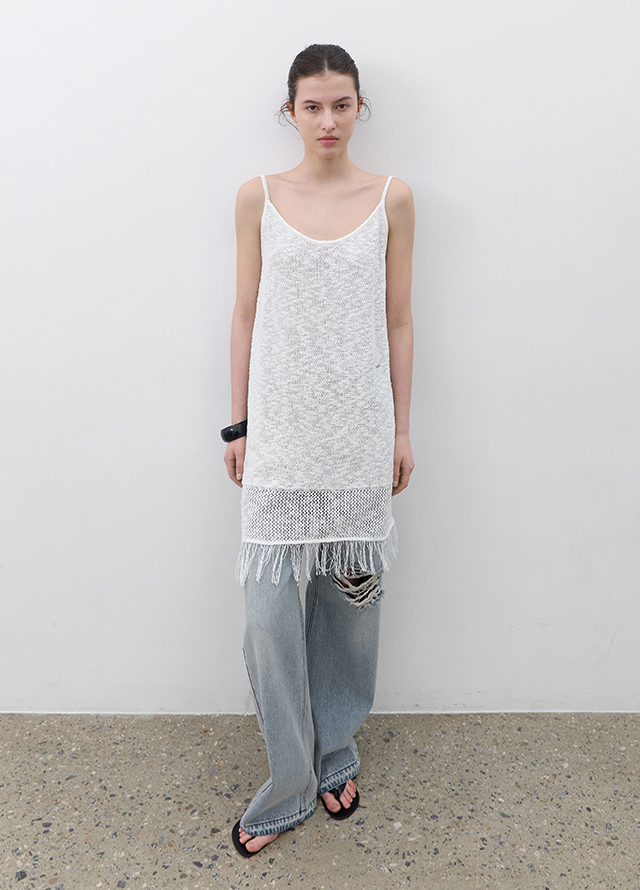 (PT-5793)DESTROYED WASHED WIDE DENIM Korea