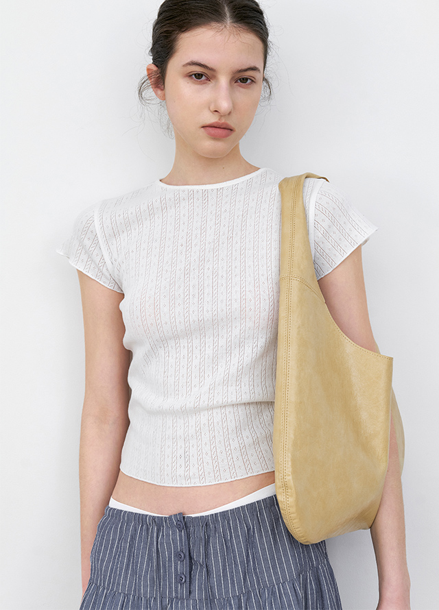 (SK-5101)STRIPE STRING FULL MIDI SKIRT Korea