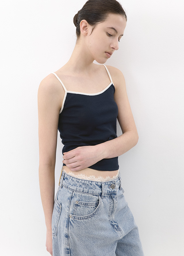 (PT-5738)LOWRISE LINE VOLUME DENIM PANTS Korea