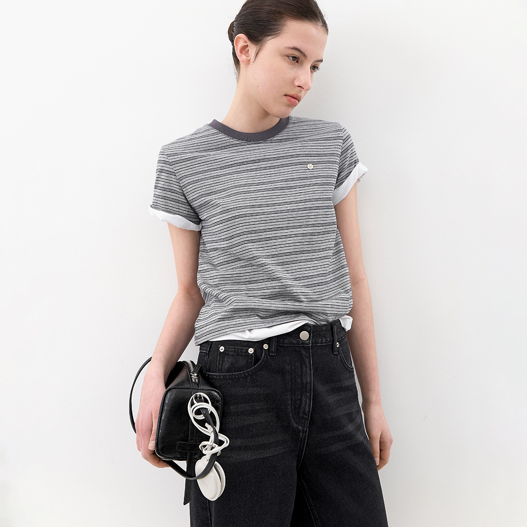 (T-7262)CLASSIC STRIPE SLIM T